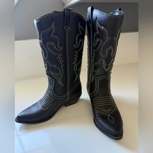 Black Western Cowboy Boots